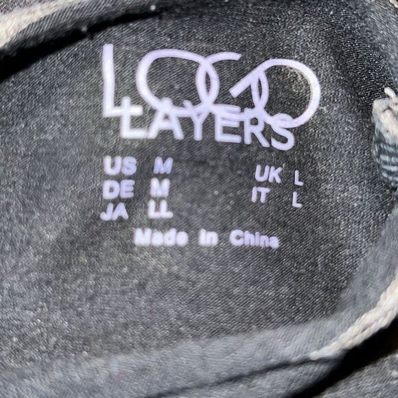 LOGO LAYERS by LORI GOLDSTEIN Black Corine Long Sleeve T Shirt-M - Picture 7 of 9